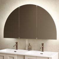 Triple Door Chrome Bathroom Mirror Cabinet with Lights Demister & Shaver Socket 1200 x 690mm - Empire