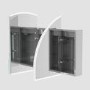 Triple Door Chrome Bathroom Mirror Cabinet with Lights Demister & Shaver Socket 1200 x 690mm - Empire