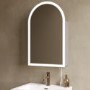 Single Door Chrome Bathroom Mirror Cabinet with Lights Demister & Shaver Socket 500 x 800mm - Empire