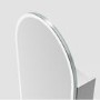 Single Door Chrome Bathroom Mirror Cabinet with Lights Demister & Shaver Socket 500 x 800mm - Empire