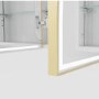 Triple Door Brass Bathroom Mirror Cabinet with Lights Demister & Shaver Socket 1200 x 690mm - Empire