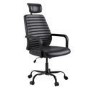 Ergonomic Black Faux Leather High Back Swivel Office Chair - Emmanuel