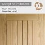 Internal Oak Cottage Door - Unfinished - 1981 x 457 x 35mm - Suffolk Essential - XL Joinery