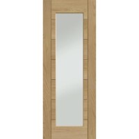 Internal Oak Fully-Glazed Door with Clear Glass - Pre-Finished - 2032 x 813 x 35mm - Palermo Essential - XL Joinery