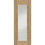 Internal Oak Fully-Glazed Door with Clear Glass - Pre-Finished - 2040 x 726 x 40mm - Palermo Essential - XL Joinery