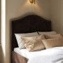 Brown Upholstered Single Guest Bed with Trundle and 1 Mattress - Elsie