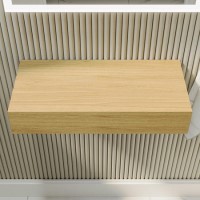 560mm Wood Effect Wall Hung Floating Vanity Shelf - Evora