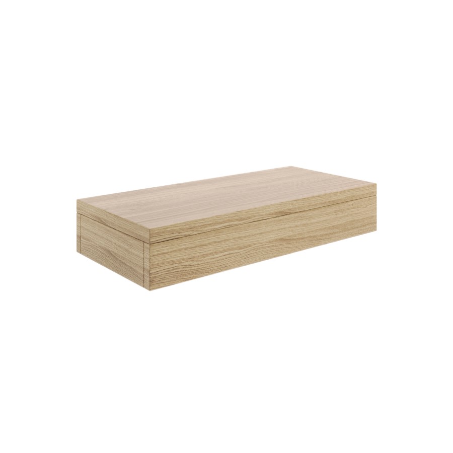 560mm Wood Effect Wall Hung Floating Vanity Shelf - Evora