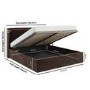 Chocolate Brown Velvet Superking Ottoman Bed with Cushioned Headboard - Frida