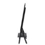 Black Freestanding Full-Length Hall Mirror with Hanging Rail and Shelf - Figo 