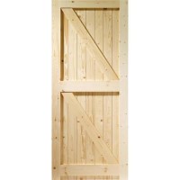 Wooden Pine Framed Ledged & Braced Garden Gate - Unfinished 1981 x 762 x 44 mm - XL Joinery