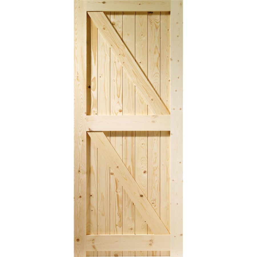 Wooden Pine Framed Ledged & Braced Garden Gate - Unfinished 1981 x 762 x 44 mm - XL Joinery