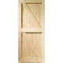 Wooden Pine Framed Ledged & Braced Garden Gate - Unfinished 1981 x 838 x 44 mm - XL Joinery