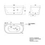 Freestanding Fluted Double Ended Back To Wall Bath 1500 x 745mm - Gable