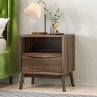 ONLY OPENED - Frances Walnut Effect 1 Drawer Bedside Table