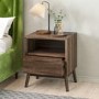 ONLY OPENED - Frances Walnut Effect 1 Drawer Bedside Table