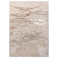 Large Beige Rug with Marble Effect - 290 x 200 cm - Aurora