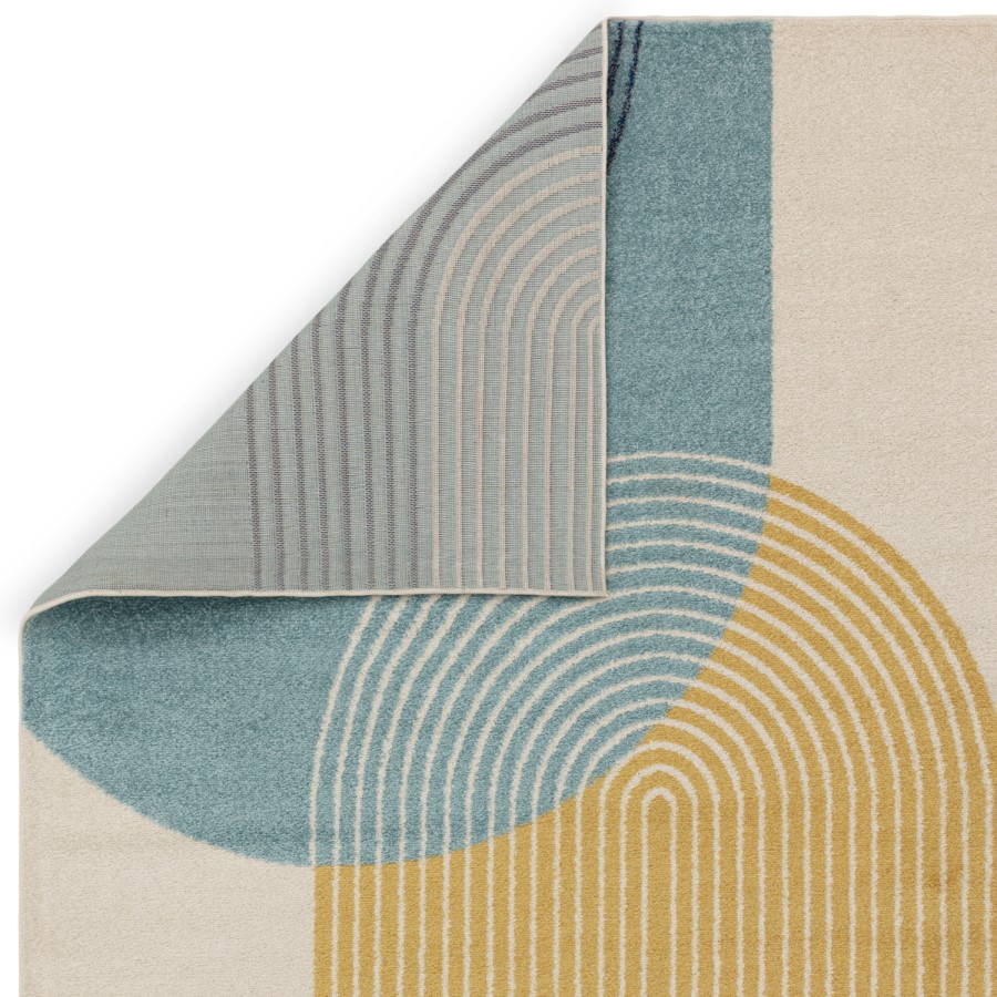 Retro Geometric Multicoloured Rug - 170 x 120 cm - Muse