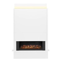 Be Modern Oxton White Media Wall Suite in Ash White 63 Inch