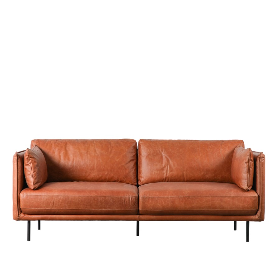 ONLY OPENED - 5059413688089 - Wigmore Sofa Brown Leather