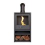 Bioethanol Wood Burning-Style Flueless Stove with Log Store - OKO S1