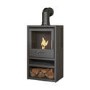 Bioethanol Wood Burning-Style Flueless Stove with Log Store - OKO S1