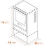 Bioethanol Wood Burning-Style Flueless Stove with Log Store - OKO S1