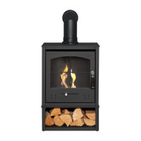 Bioethanol Wood Burning-Style Flueless Stove with Log Store - OKO S2