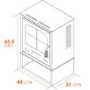 Bioethanol Wood Burning-Style Flueless Stove with Log Store - OKO S2