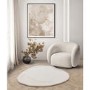 Hand Carved Cream Rug - 150 x 150 cm - Ridge - Olsen