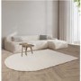 Curved Cream Rug - 230 x 160 cm - Dome - Olsen