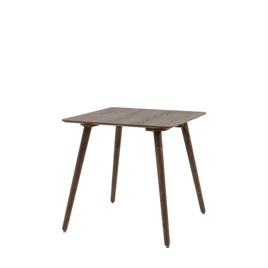 ONLY OPENED - Siya Small Square Smoked Dining Table - Caspian House