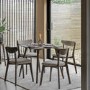 ONLY OPENED - Siya Small Square Smoked Dining Table - Caspian House