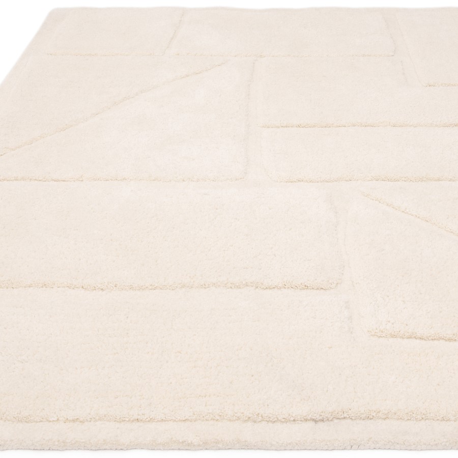 Large Cream Rug with Collage Design - 290 x 200 cm - Horizon