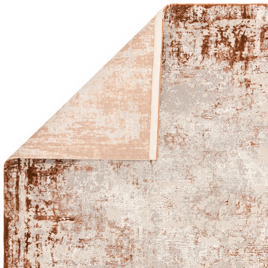 Distressed Terracotta Rug - 230 x 160 cm - Border - Kuza