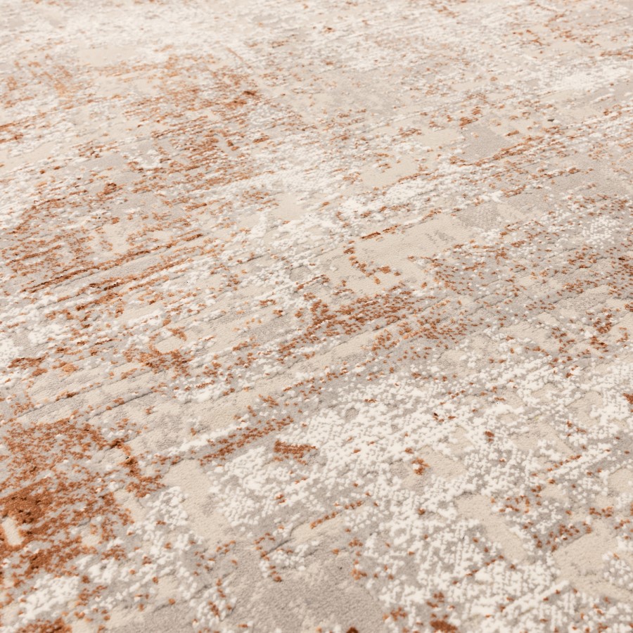 Distressed Terracotta Rug - 230 x 160 cm - Border - Kuza