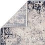 Large Distressed Navy Rug - 290 x 200 cm - Border - Kuza