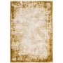 Large Distressed Gold Rug - 290 x 200 cm - Border - Kuza