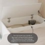 White Bunk Bed with Storage Shelves - Freddie