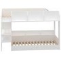 White Bunk Bed with Storage Shelves - Freddie