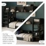 Black Bunk Bed with Storage Shelves - Freddie