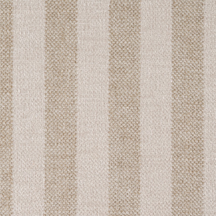 Beige Striped Upholstered King Size Ottoman Bed with Curved Headboard - Farrow