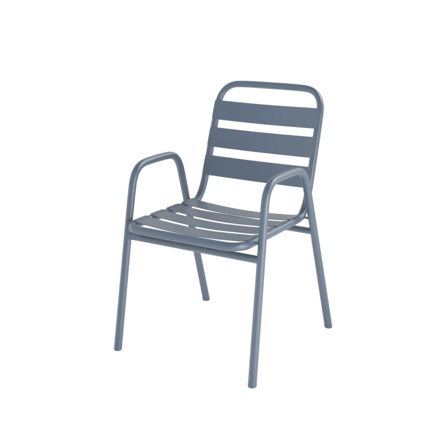 4 Seater Grey Aluminium Square Garden Dining Set