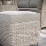7 Seater Light Rattan Garden Corner Sofa Set with 2 Stools and Glass Table Top