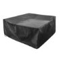 7 Seater Black Rope Effect Garden Corner Sofa & Dining Table Set with Matching Parasol
