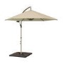 7 Seater Beige Rope Effect Garden Corner Sofa & Dining Table Set with Matching Parasol