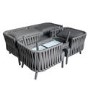 4 Seater Charcoal Rope Detail Sofa and Armchair Set with Coffee Table