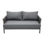 4 Seater Charcoal Rope Detail Sofa and Armchair Set with Coffee Table