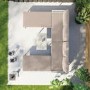 4 Seater Cream Modular Stackable Garden Sofa with Waterproof Cover