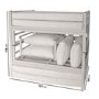 4 Seater Cream Modular Stackable Garden Sofa with Waterproof Cover